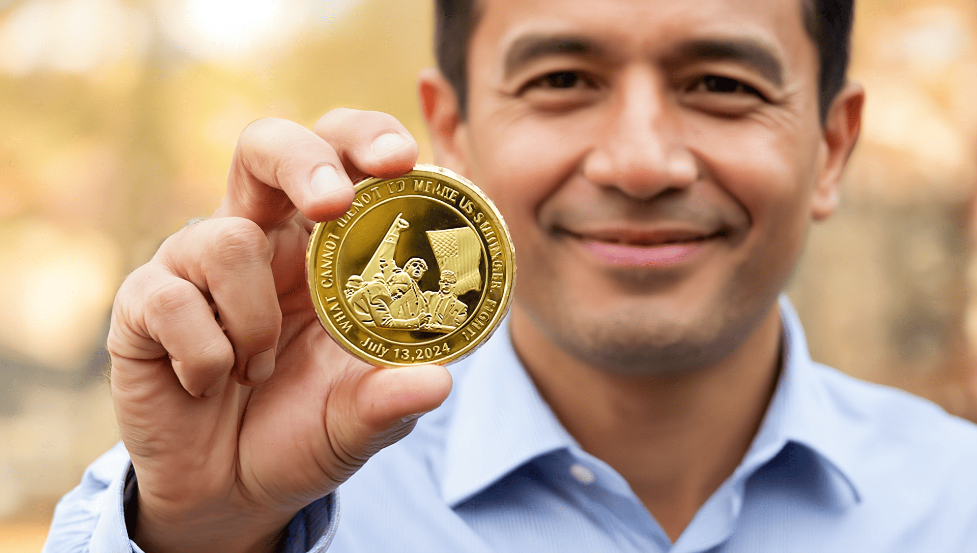 Trump Survivor Coin - Detailed View